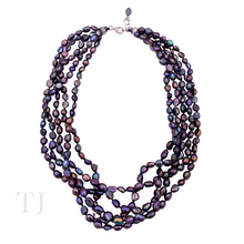 Load image into Gallery viewer, Multi-colored Freshwater Pearl Layered Necklace in Sterling Silver