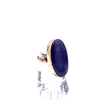 Load image into Gallery viewer, Tanzanite Long Oval Ring in Sterling Silver