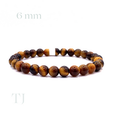 Cargar imagen en el visor de la galería, Yellow Tiger's Eye bracelet, 6mm bead size