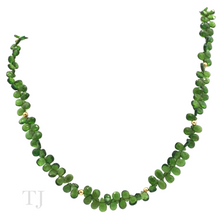Load image into Gallery viewer, Green Tourmaline Flower Chip Necklace in 14k Gold