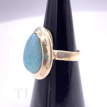 Загрузить изображение в средство просмотра галереи, Larimar Tear Drop Ring in Sterling Silver