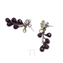 Load image into Gallery viewer, Peridot with Swarovski Earrings in Sterling Silver
