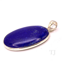 Cargar imagen en el visor de la galería, Lapis Lazuli Oval Shape Pendant in Sterling Silver