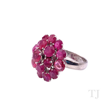 Load image into Gallery viewer, Ruby Layered Round Ring in Sterling Silver