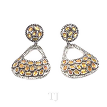 Load image into Gallery viewer, Yellow Topaz Pear Shape Earrings in Sterling Silver