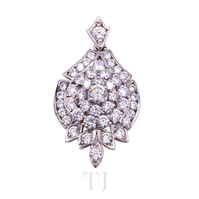 Load image into Gallery viewer, Diamonique Leaf Style Pendant in Sterling Silver