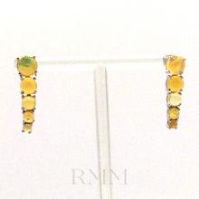 Cargar imagen en el visor de la galería, Ethiopian Opal Pose Earrings in Sterling Silver