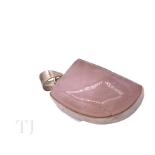 Load image into Gallery viewer, Rose Quartz Tooth Pendant in Sterling Silver