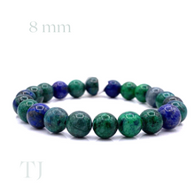 将图片加载到图库查看器,Chrysocolla Bead bracelet with elastic string 8 mm
