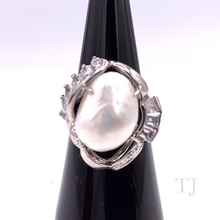 Load image into Gallery viewer, Freshwater Baroque Pearl Ring in Sterling Silver