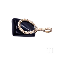 Load image into Gallery viewer, Rainbow Obsidian Square Pendant in Sterling Silver