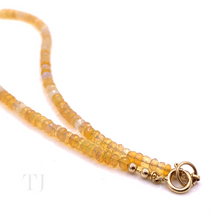 Load image into Gallery viewer, Ethiopian Opal Faceted Chip Necklace in 14k Gold