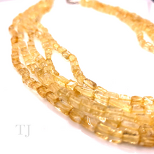 Load image into Gallery viewer, Citrine Tube 5 Layered Necklace in Sterling Silver
