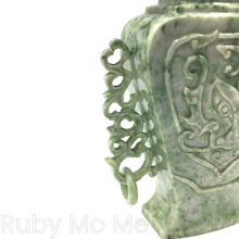 Load image into Gallery viewer, Left down side view of Antique jade incense burner