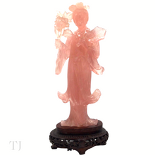 Cargar imagen en el visor de la galería, Goddess of Beauty: Hand-Carved Rose Quartz sculpture