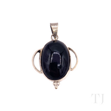 Load image into Gallery viewer, Rainbow Obsidian Cabochon Pendant in Sterling Silver