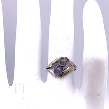 Load image into Gallery viewer, Burmese Sapphire Cabochons in Sterling Silver Setting Ring