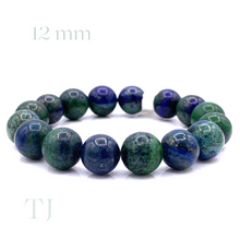 将图片加载到图库查看器,Chrysocolla Bead bracelet with elastic string, 12 mm