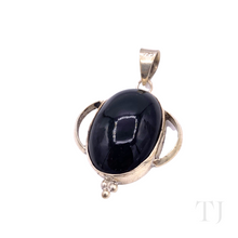 Load image into Gallery viewer, Rainbow Obsidian Cabochon Pendant in Sterling Silver