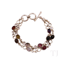Load image into Gallery viewer, Multi-colored Tourmaline Bracelet in Sterling Silver