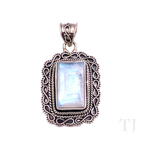 Load image into Gallery viewer, Moonstone Antique Designed Pendant in Sterling Silver
