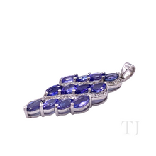 Cargar imagen en el visor de la galería, Tanzanite Lined Pendant in Sterling Silver