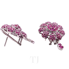 将图片加载到图库查看器,Natural Ruby earrings in sterling silver