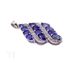 Cargar imagen en el visor de la galería, Tanzanite Lined Pendant in Sterling Silver
