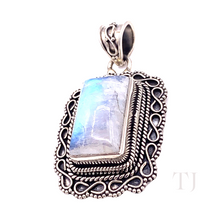 Load image into Gallery viewer, Moonstone Antique Designed Pendant in Sterling Silver