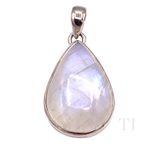 Load image into Gallery viewer, Moonstone Tear Drop Pendant in Sterling Silver