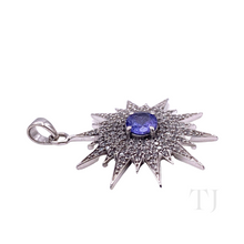 Cargar imagen en el visor de la galería, Tanzanite Sun Pendant in Sterling Silver