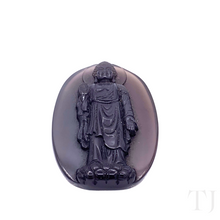Load image into Gallery viewer, Buddha figure crafted in Obsidian gemstone