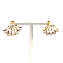 Load image into Gallery viewer, Freshwater Pearl Earrings in Sterling Silver (gold color coated)