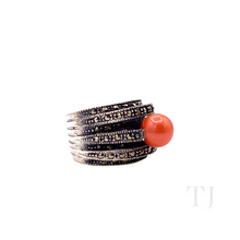 Load image into Gallery viewer, Coral Bead Ring in Sterling Silver