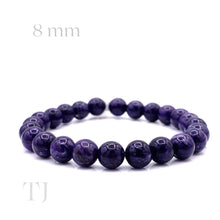 Cargar imagen en el visor de la galería, Charoite bead bracelet with elastic string 8 mm