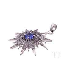 Cargar imagen en el visor de la galería, Tanzanite Sun Pendant in Sterling Silver
