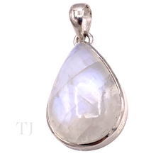 Load image into Gallery viewer, Moonstone Tear Drop Pendant in Sterling Silver