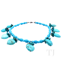 Load image into Gallery viewer, Blue Turquoise Bead & Heart Necklace