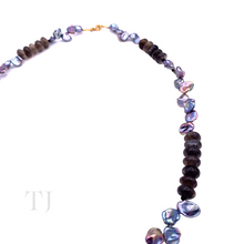 Load image into Gallery viewer, Multi-colored Pearl Necklace in 14k Gold