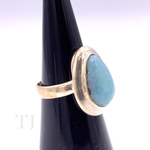 Загрузить изображение в средство просмотра галереи, Larimar Tear Drop Ring in Sterling Silver