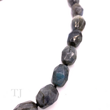 Load image into Gallery viewer, Labradorite Faceted Stone Necklace in Sterling Silver