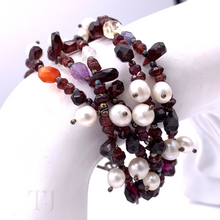 Load image into Gallery viewer, garnet combined with other gemstones bracelet