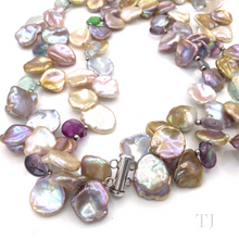 Load image into Gallery viewer, Multi-colored Pearl Double Layered Necklace