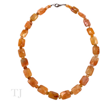 Load image into Gallery viewer, Fire Agate Faceted Flat Necklace