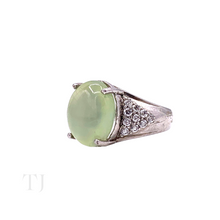 Load image into Gallery viewer, Prehnite Cabochon Ring in Sterling Silver
