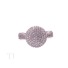 Load image into Gallery viewer, Diamonique Circle Ring in Sterling Silver