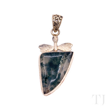 Load image into Gallery viewer, Moss Agate Pendant in Sterling Silver