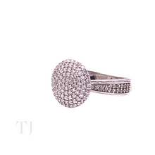 Load image into Gallery viewer, Diamonique Circle Ring in Sterling Silver