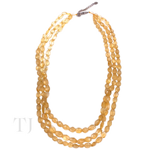 Load image into Gallery viewer, Citrine chip 3 layered necklace with sterling silver lobster clasp