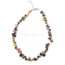 Load image into Gallery viewer, Multi-colored Tourmaline Nugget Necklace